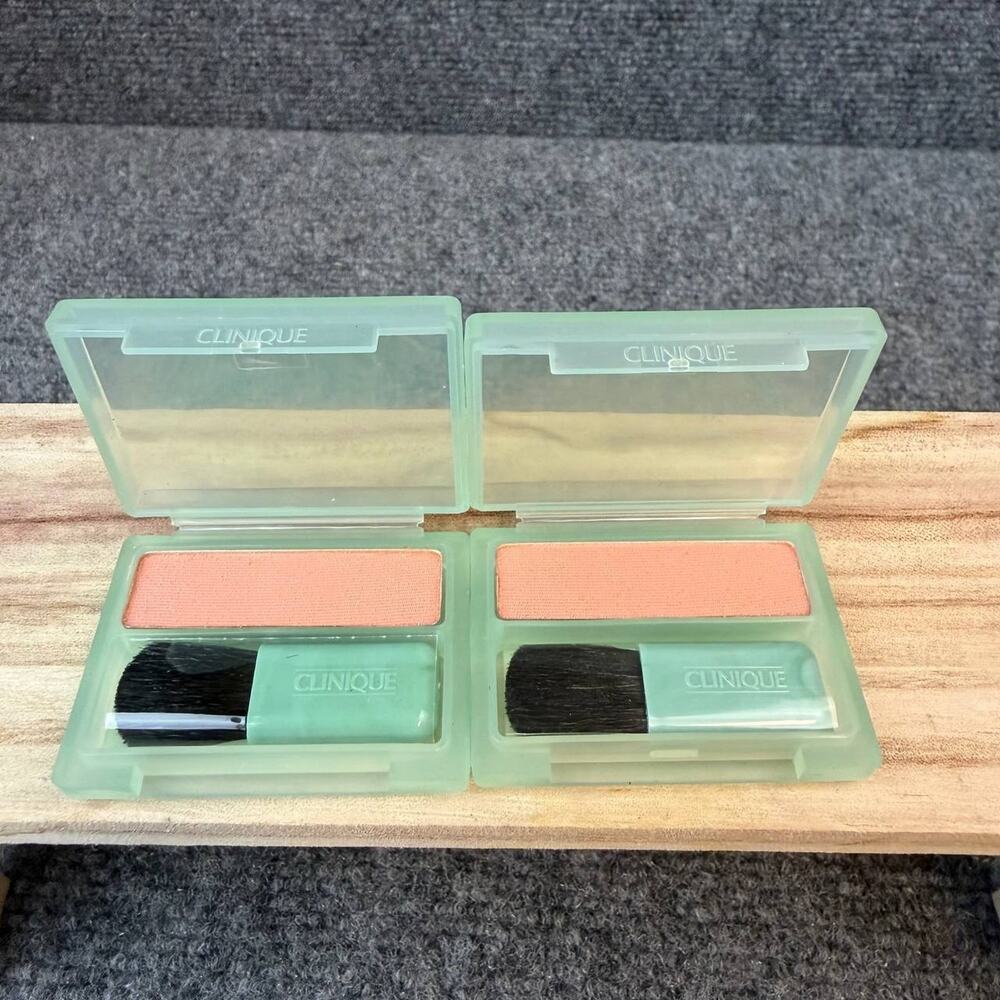 VTG Clinique Set of 2 Powder Blusher 02 Honey Blush 2.2g Discontinued TRAVEL